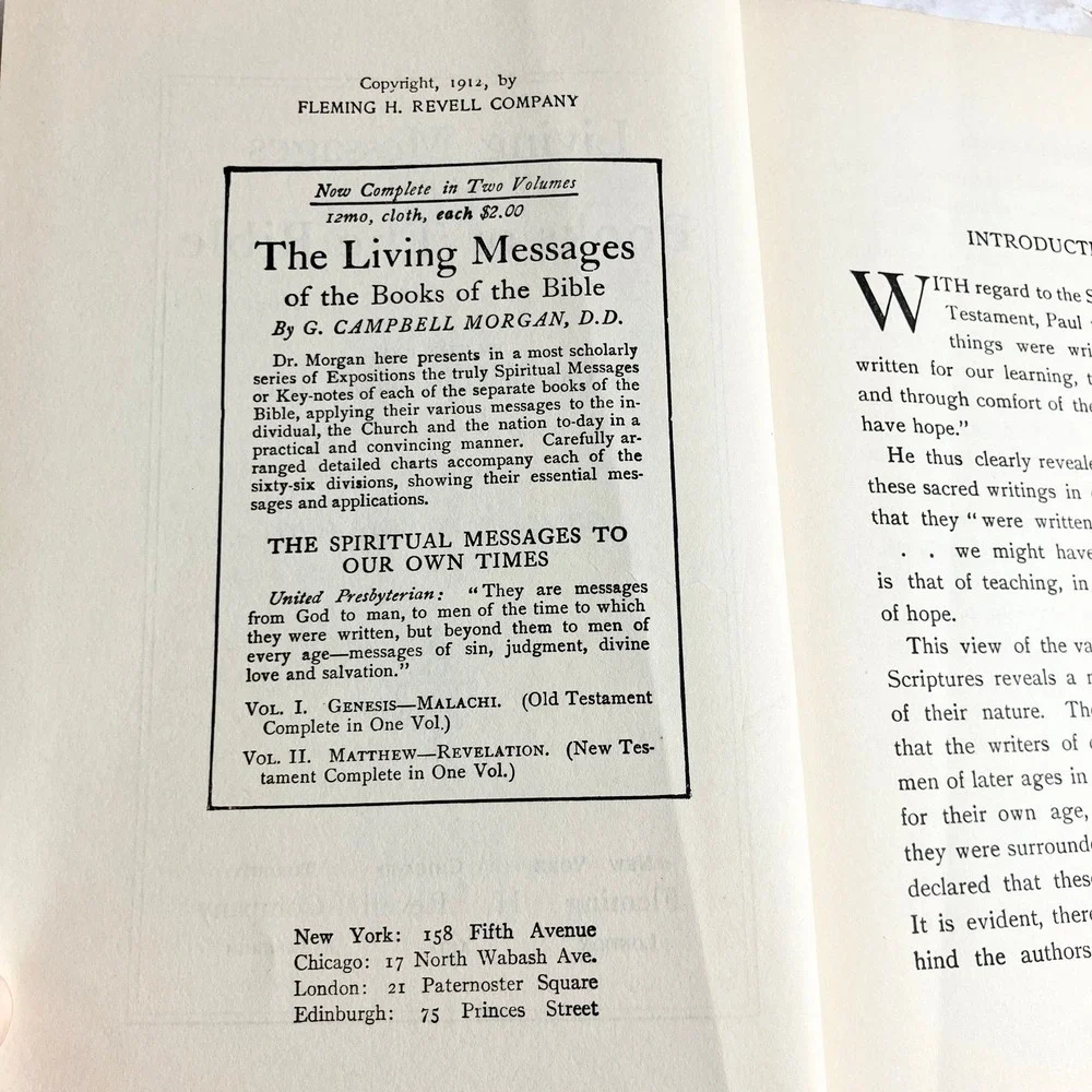 Living Messages Of The Books Of The Bible Genesis To Malachi 1912 Old Testament
